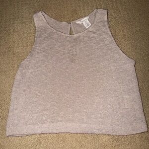 Women's Sleeveless Knit Top - cream / tan